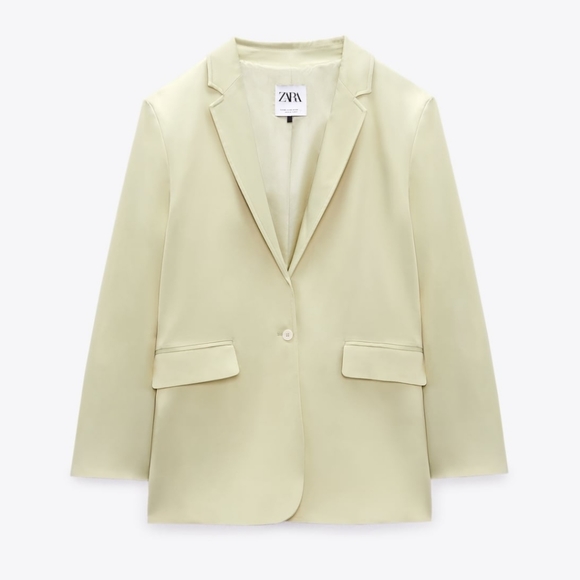 ZARA Matching Set * Satin Effect Blazer & Wide Pants - Picture 13 of 16